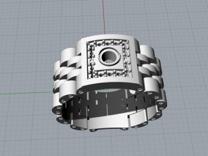 Mans moving ring Model 3D