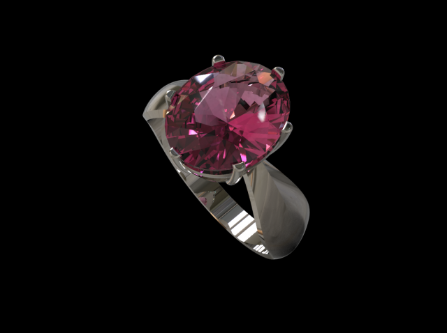 garnet ring Model 3D .c4d .max .obj .3ds .fbx .stl .blend 