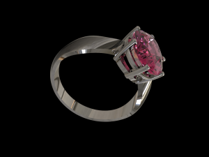 garnet ring Model 3D