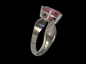 garnet ring Model 3D