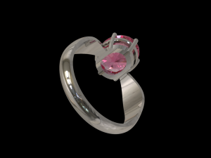 garnet ring Model 3D