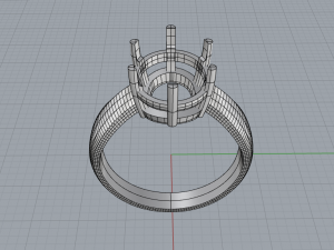 garnet ring Model 3D
