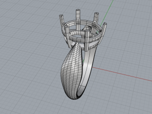 garnet ring Model 3D