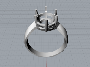 garnet ring Model 3D