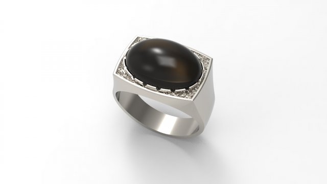 Male ring 3D Model .c4d .max .obj .3ds .fbx .stl .blend