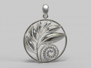 Pendant laurel branch 3D Model