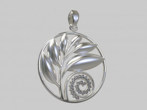 Pendant laurel branch 3D Model