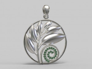 Pendant laurel branch 3D Model