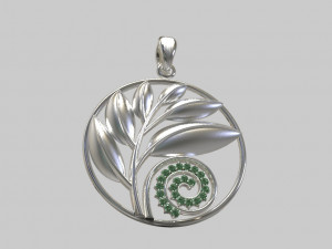 Pendant laurel branch 3D Model