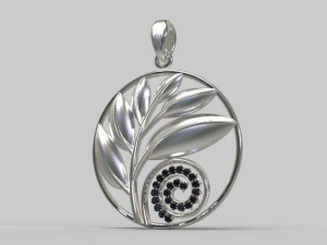 Pendant laurel branch 3D Model