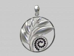 Pendant laurel branch 3D Model