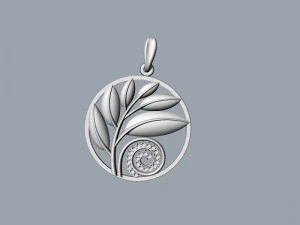 Pendant laurel branch 3D Model