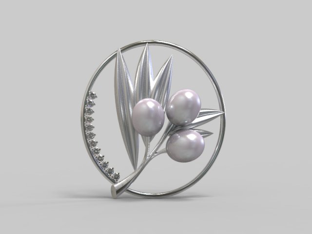 Pendant oliva Model 3D .c4d .max .obj .3ds .fbx .stl .blend 