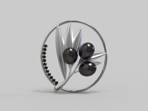 Pendant oliva Model 3D