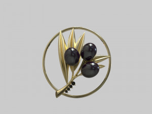 Pendant oliva Model 3D