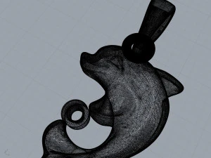 Colgante delf&iacute;n Modelo 3D