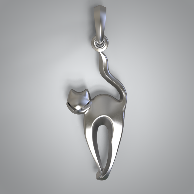Pendant cat 3D Model .c4d .max .obj .3ds .fbx .stl .blend 