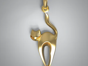 Anh&auml;nger Katze 3D Modell