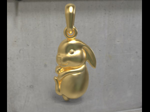 Pendant Rabbit 3D Model