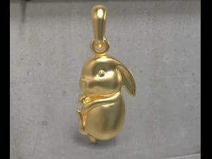 Anh&auml;nger Hase 3D Modell