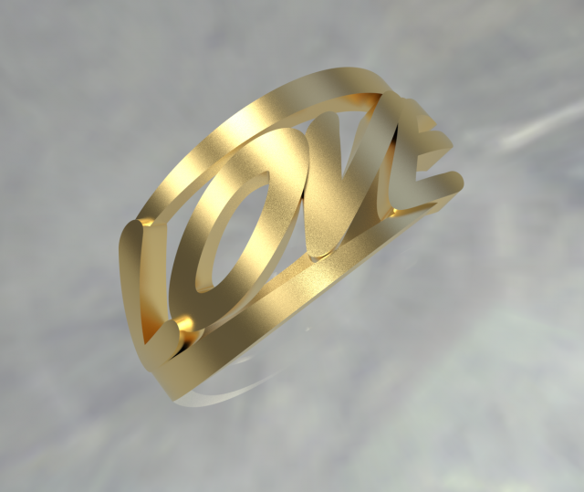 Ring Love 3D 모델 .c4d .max .obj .3ds .fbx .stl .blend 