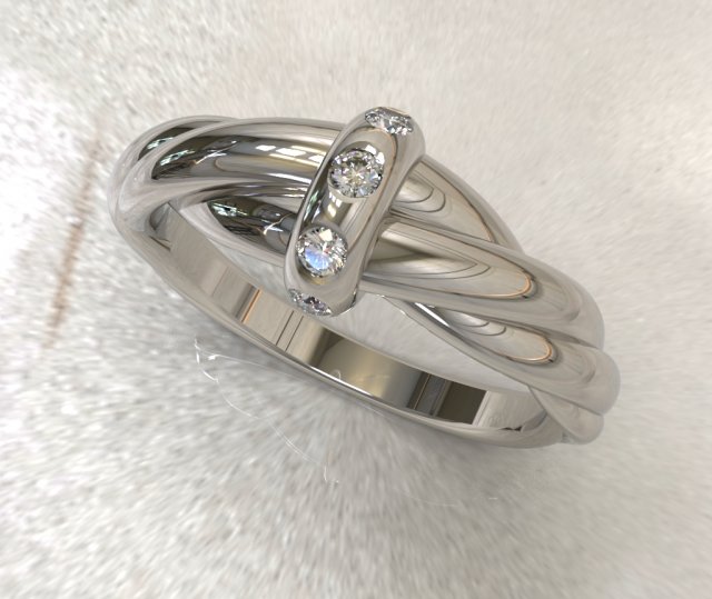 Twisted ring Model 3D .c4d .max .obj .3ds .fbx .stl .blend 