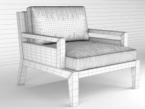 poliform arm chair Model 3D