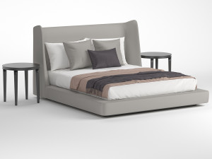 midnightletto flexform bed Modello 3D