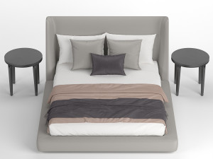 midnightletto flexform bed Modelo 3D