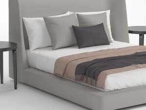 midnightletto flexform bed Modelo 3D