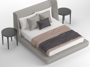 midnightletto flexform bed Modelo 3D