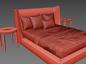 midnightletto flexform bed Modelo 3D