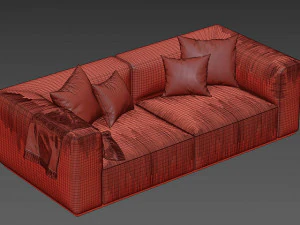 divano letto Modello 3D