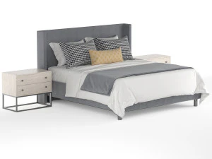 现代风格床 3D 模型