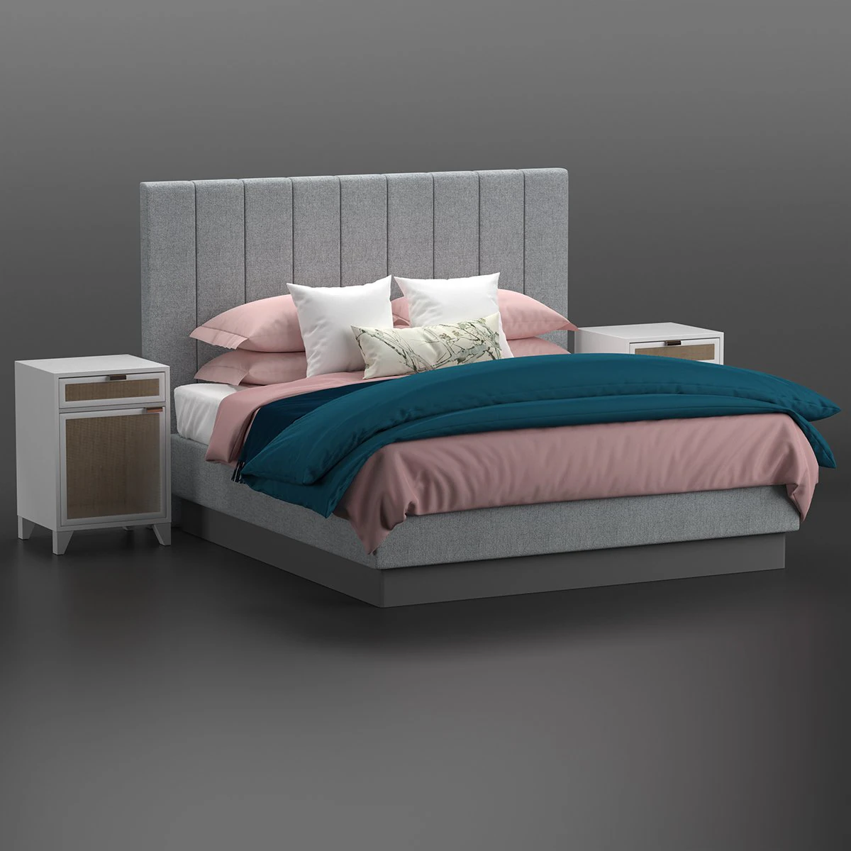 bed studio mcgee 3D Model .c4d .max .obj .3ds .fbx .stl .blend 