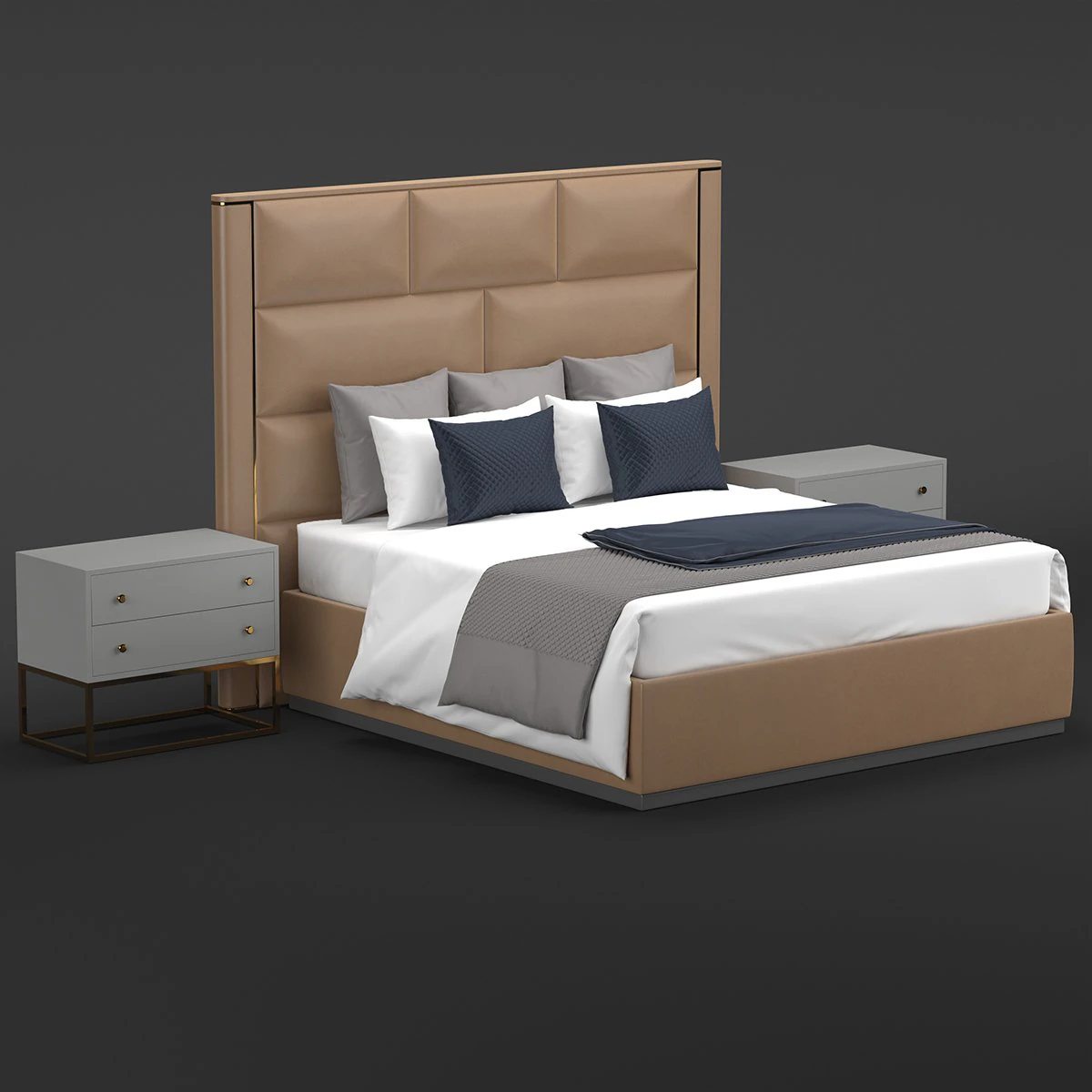 fendi casa bed 3D Model .c4d .max .obj .3ds .fbx .stl .blend 