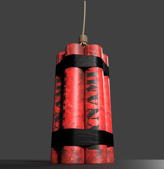 dynamite 3D 模型 .c4d .max .obj .3ds .fbx .stl .blend 