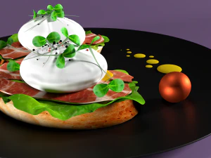 poached eggs 3D Model