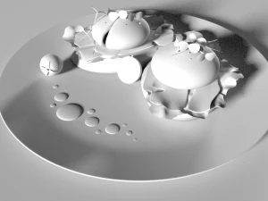 poached eggs 3D Model