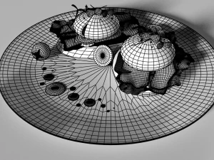 poached eggs 3D Model