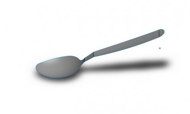 spoon Model 3D .c4d .max .obj .3ds .fbx .stl .blend 