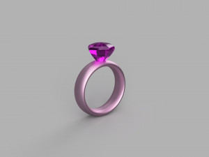 ring of pink gold 3D 모델