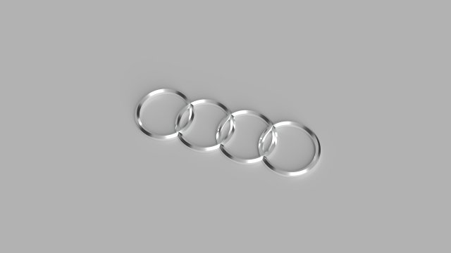 audi emblem Modello 3D .c4d .max .obj .3ds .fbx .stl .blend