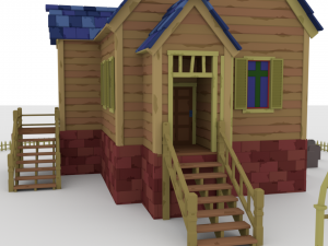 wild west cherch 3D Modell