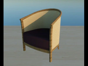 sketsa kursi Model 3D