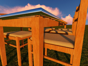 table with chairs 3D Модель