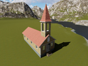 abandoned church sketcup Modèle 3D