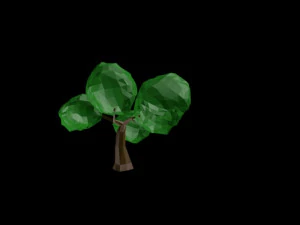 低ポリの木1 3Dモデル