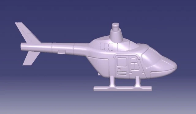 helicopter 3D Model .c4d .max .obj .3ds .fbx .stl .blend 