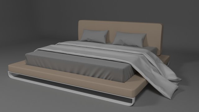 bed 3Dモデル .c4d .max .obj .3ds .fbx .stl .blend 